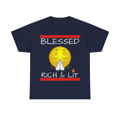 "Blessed Rich & Lit" Cotton Tee