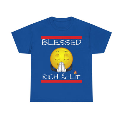 "Blessed Rich & Lit" Cotton Tee