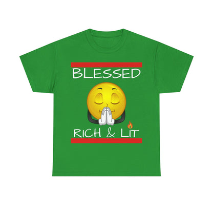 "Blessed Rich & Lit" Cotton Tee