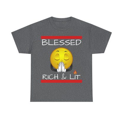 "Blessed Rich & Lit" Cotton Tee