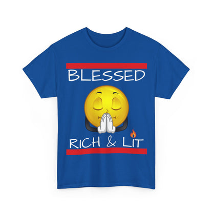 "Blessed Rich & Lit" Cotton Tee