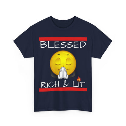 "Blessed Rich & Lit" Cotton Tee