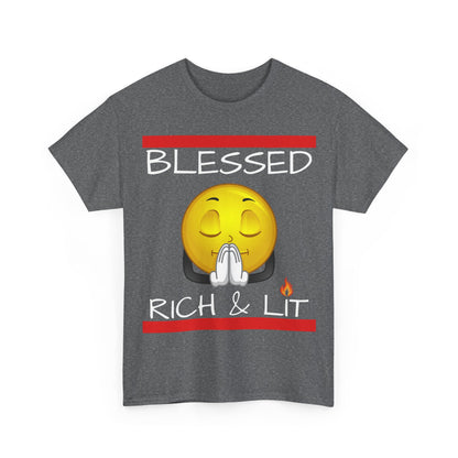 "Blessed Rich & Lit" Cotton Tee