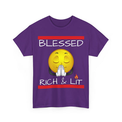 "Blessed Rich & Lit" Cotton Tee