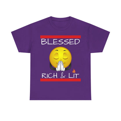 "Blessed Rich & Lit" Cotton Tee
