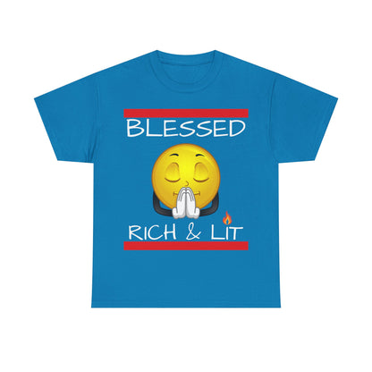 "Blessed Rich & Lit" Cotton Tee